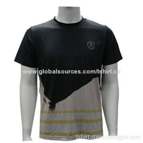 Customized Clothing Men's T-shirt, Various Materials Available